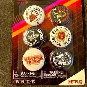 Stranger Things Hellfire Club buttons